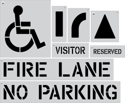  Parking Lot Stencil Kit with Handicap and Arrow Stencils