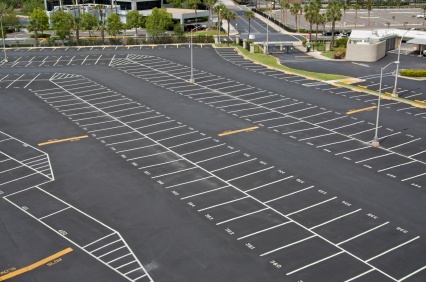 Striped Parking Lot