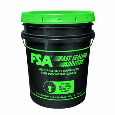 Using the FSA sealer additive in your sealcoating mix can result to easier spraying and faster drying time. 