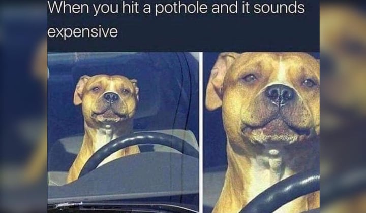 hot pothole memes