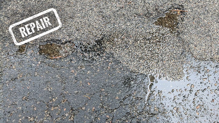 Asphalt Cracks and Minor Potholes