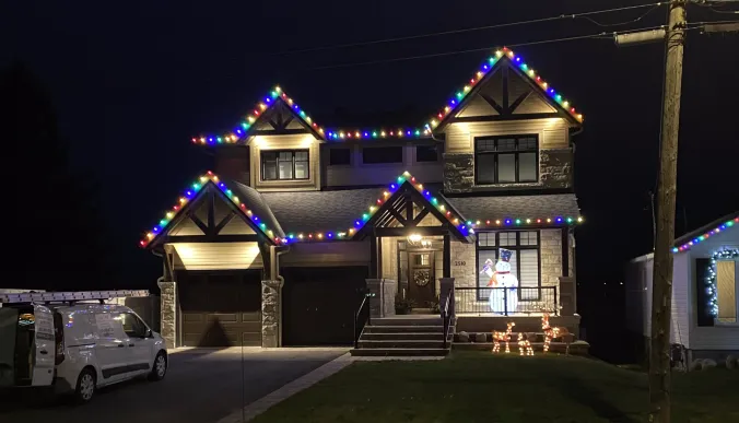 Christmas lights installation